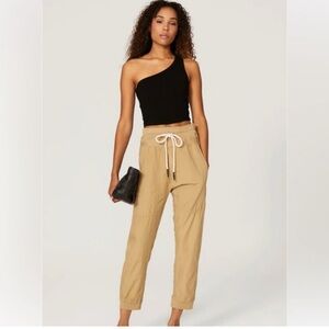 Bassike XS tan jogger pants